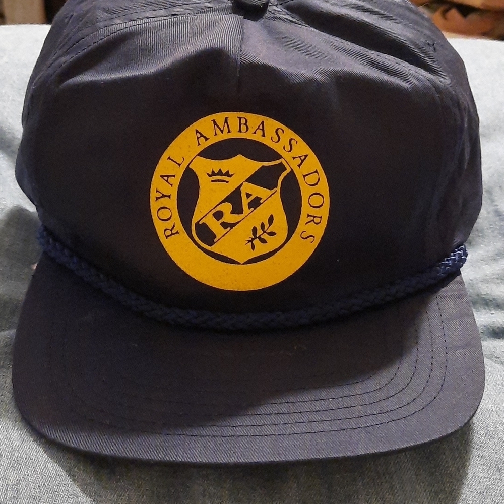 Royal Abassadors Vintage Sansun snap back navy with yellow snapback hat cap